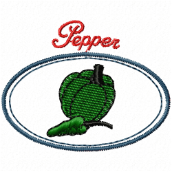 Pepper Embroidery Design 12 Pepper Embroidery Design 12